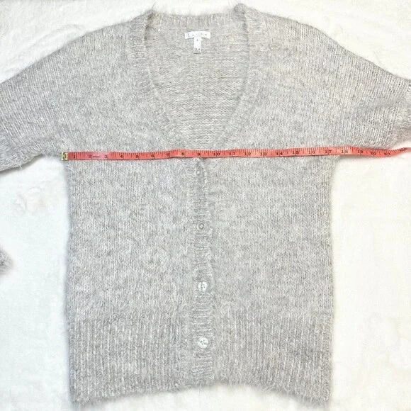 Leith Alpaca Blend Cardigan Eyelash Knit Sz Small - Picture 8 of 10
